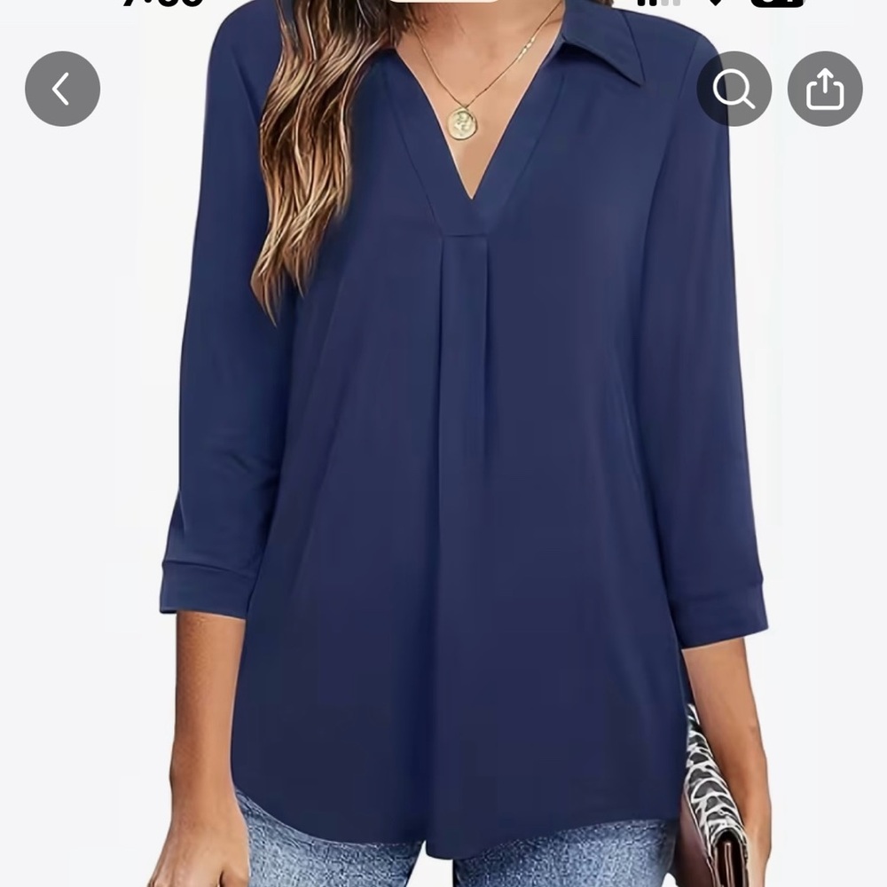 Amazon Navy Women's Blouse
